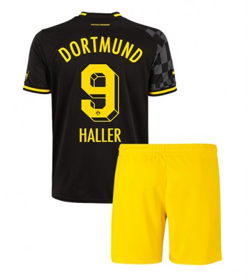 Borussia Dortmund Sebastien Haller #9 Bortedraktsett Barn 2022-23 Kortermet (+ Korte bukser)